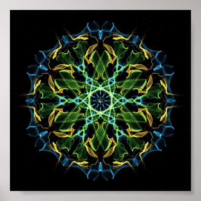 Personal Meditation Fractal Mandala 7 Poster (Front)