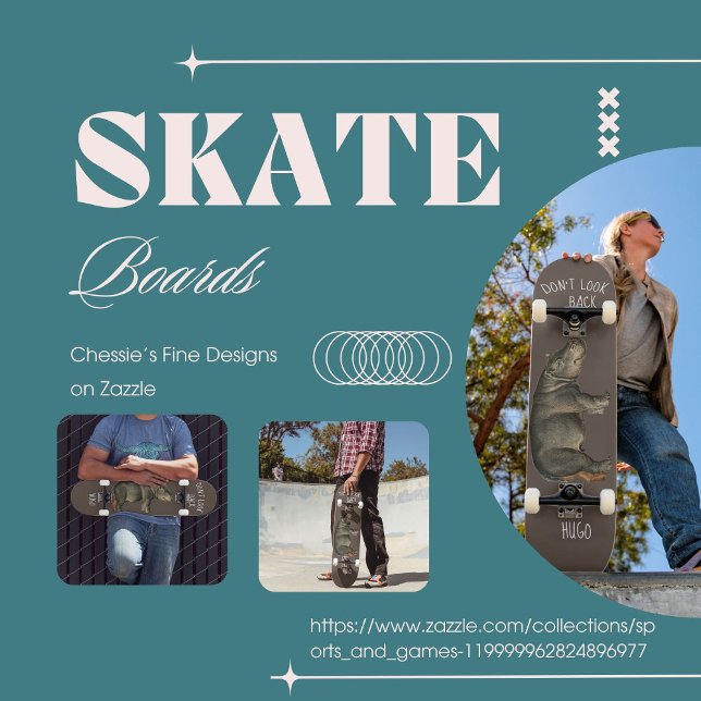 Personal Modern Quote Hippopotamus Brown Skateboard (Creator Uploaded)