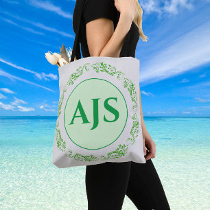 Personal monogram design. tote bag