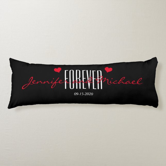 Personal Monogrammed Body Pillow Wedding Gifts (Front)