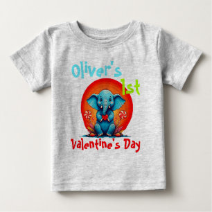 Personal My FIRST VALENTINEs Baby Elephant Toddler Baby T-Shirt