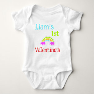 Personal My FIRST VALENTINEs Rainbow Baby Toddler Baby Bodysuit