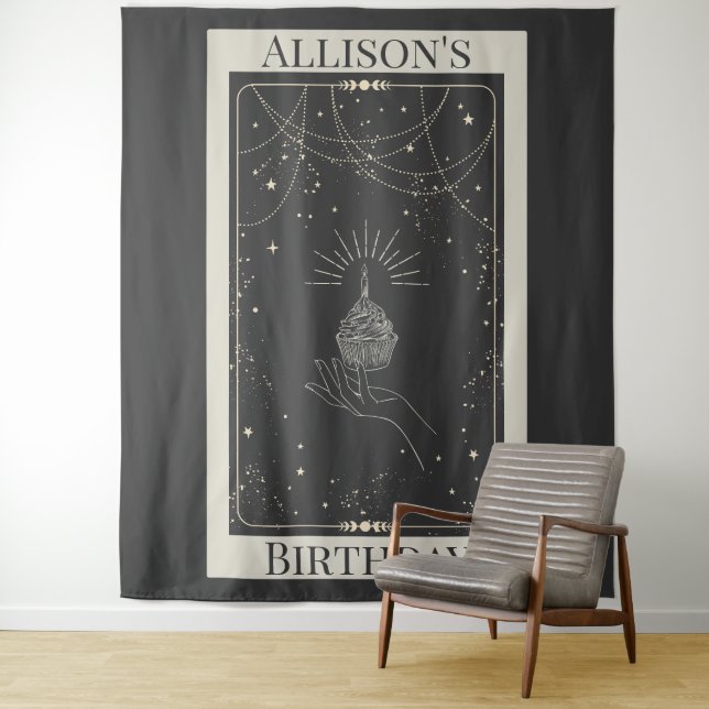 Personal Mystical Tarot Fortune Birthday Banner   Tapestry (In Situ)