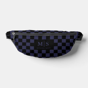 Personal Name and Initilas Modern Chequered Bum Bags