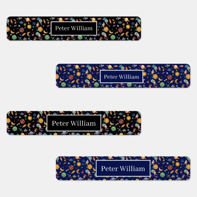 Personal Name Astronauts Planets Space Back School (Group)