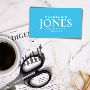 Personal Name Brand Business Logo Modern Turquoise Business Card