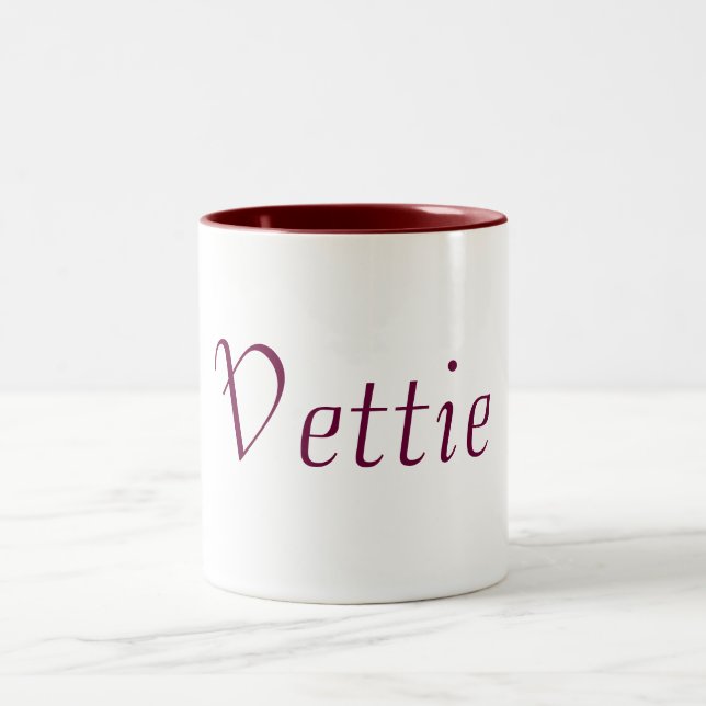 Personal name coffee Mug (Vettie) (Center)