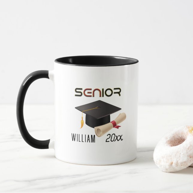 Personal Name, Senior graduated 2023  Mug (With Donut)