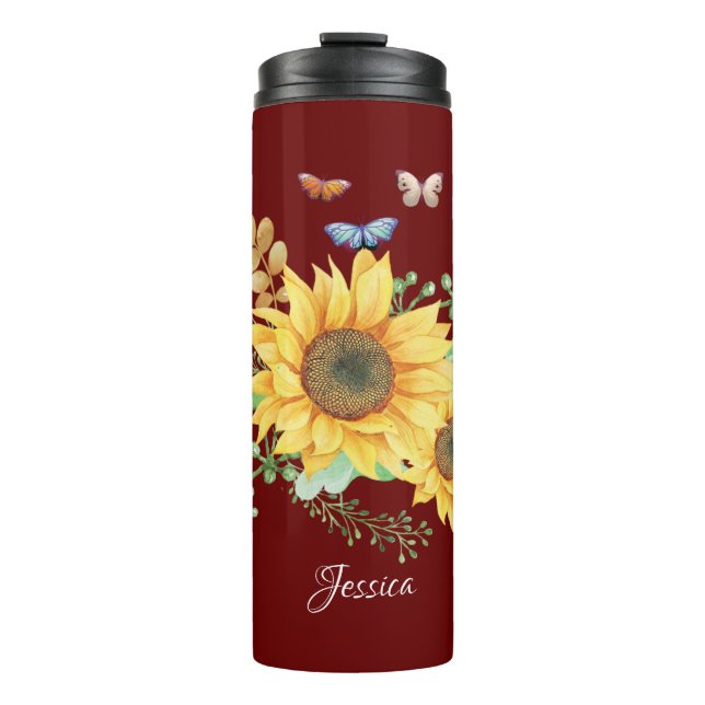 Personal Name  sunflower spring  Thermal Tumbler (Front)