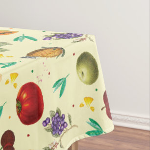 Personal Name Tropical Fruit And Vegetable Tablecloth