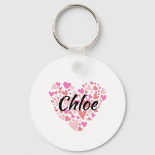 Personal Name with hearts   Key Ring