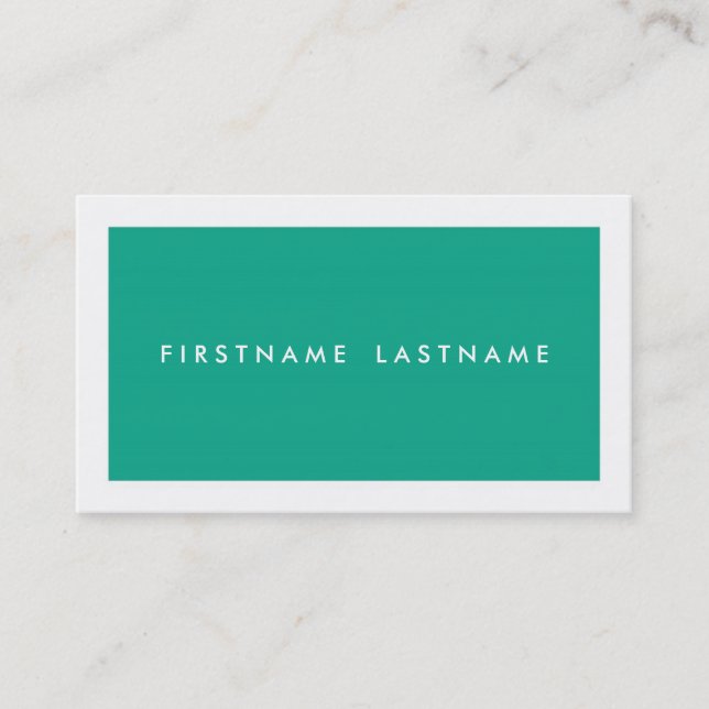 Personal Networking Business Cards in Emerald (Front)