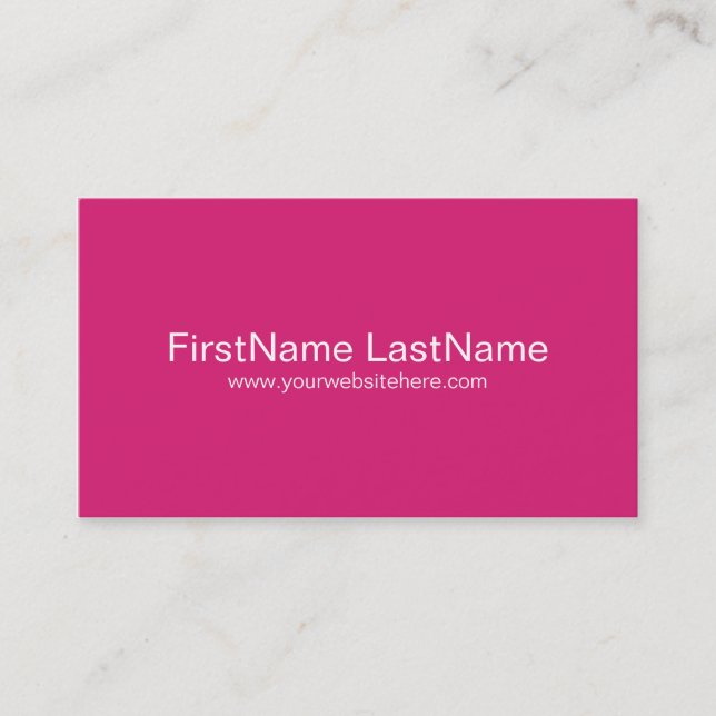 Personal Networking Business Cards in Pink (Front)