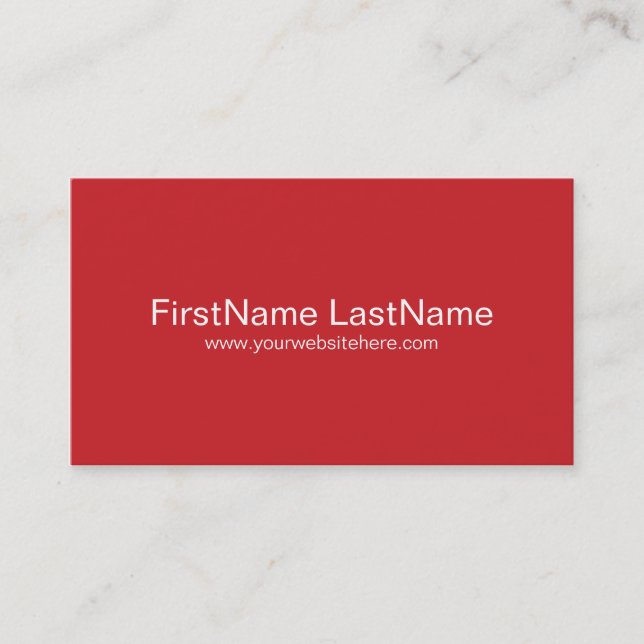 Personal Networking Business Cards in Red (Front)