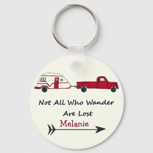 Personal Not All Who Wander Are Lost Quote Trailer Key Ring