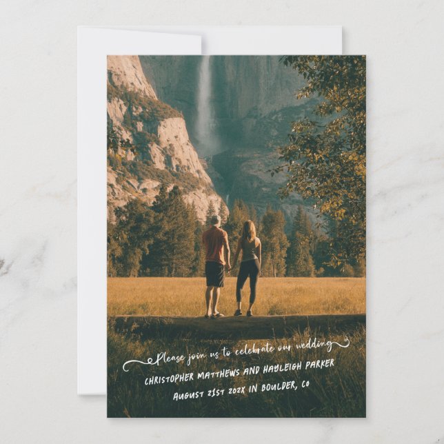 Personal Note Picture-Perfect Save The Date Card (Front)
