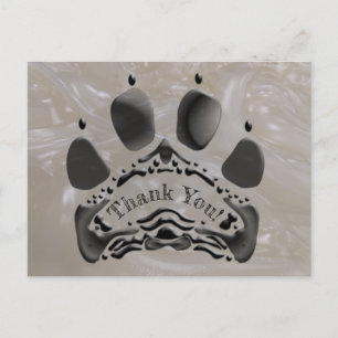 Personal Paw Print Postcard
