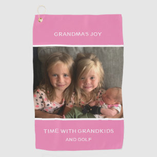 Personal Photo and Text Golf Towel