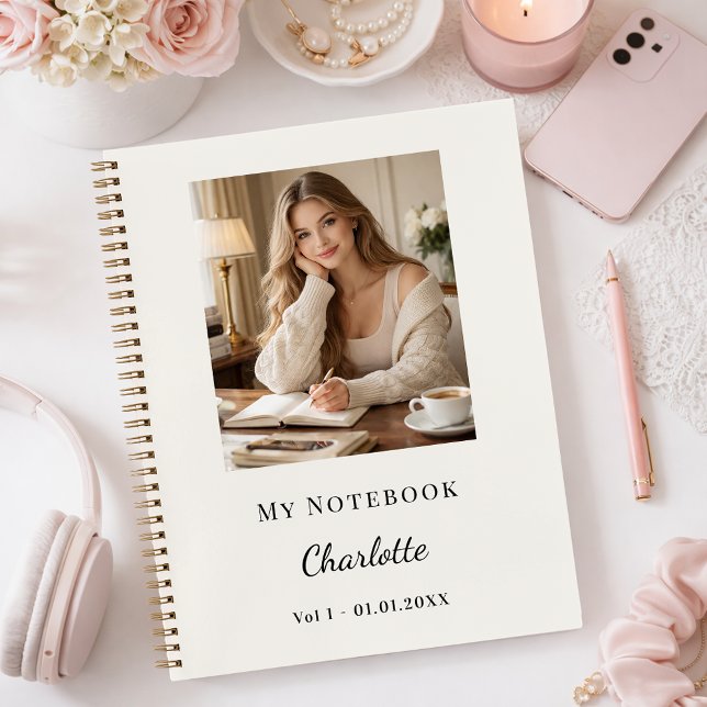 Personal Photo Ivory Script Journal (Creator Uploaded)