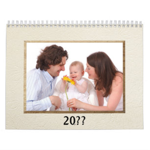 Personal Photos framed and Ivory Background Calendar