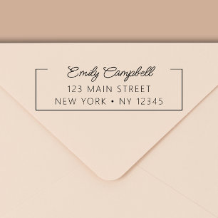 Personal Professional Return Address Minimalist Self-inking Stamp