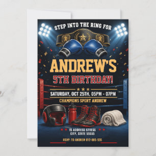 Personal Ready to Boxing birthday Invitation
