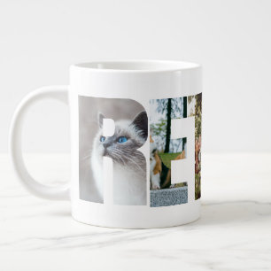 Personal Retirement Lettering Customisable Photos Large Coffee Mug