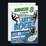 Personal Rock Climbing Birthday Party Invitation<br><div class="desc">Get ready for an adventurous celebration with our Personal Rock Climbing Birthday Party Invitation! Customise the details to match your style, add vibrant colours, and let's create an invitation that captures the thrill of rock climbing. Whether it's an indoor climbing gym or an outdoor adventure, mark the date, gather your...</div>