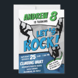 Personal Rock Climbing Birthday Party Invitation<br><div class="desc">Get ready for an adventurous celebration with our Personal Rock Climbing Birthday Party Invitation! Customise the details to match your style, add vibrant colours, and let's create an invitation that captures the thrill of rock climbing. Whether it's an indoor climbing gym or an outdoor adventure, mark the date, gather your...</div>