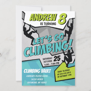Personal Rock Climbing Birthday Party Invitation