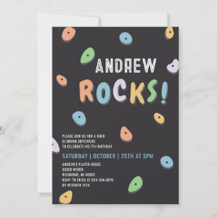 Personal Rock Climbing Birthday Party Invitation