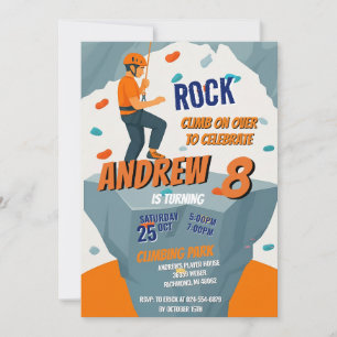 Personal Rock Climbing Birthday Party Invitation