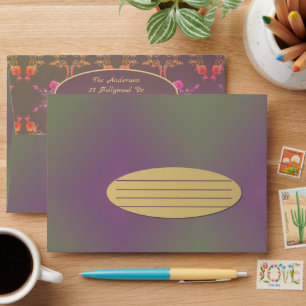 Personal Rose Hearts Stationery Envelope