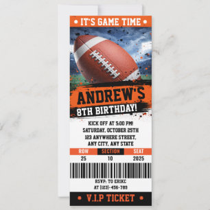 Personal Rugby Ticket birthday Party Kids Invitation