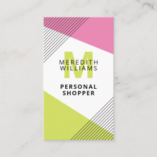 Personal Shopper Chic Modern Geometric Business Card