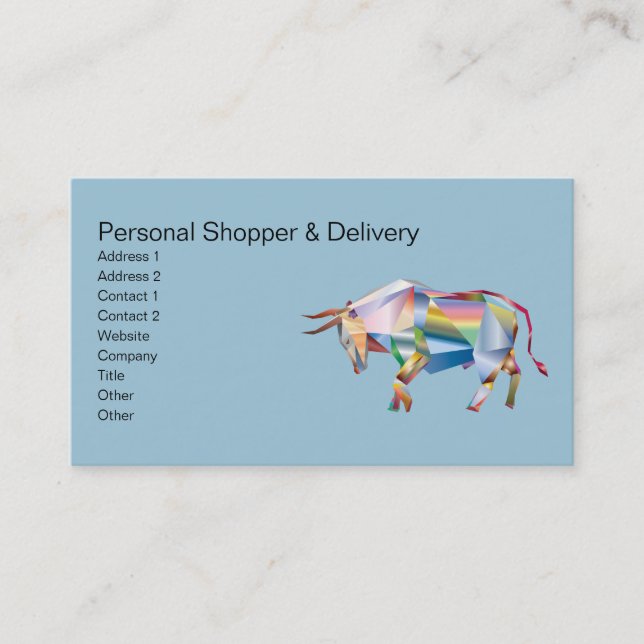 Personal Shopper Create Your Own Easy Generic Business Card (Front)