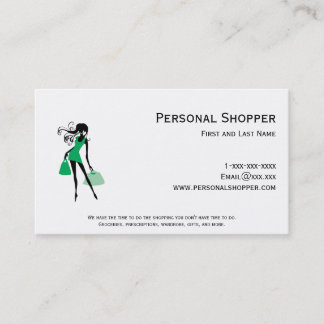 Personal Shopper Green Business Card