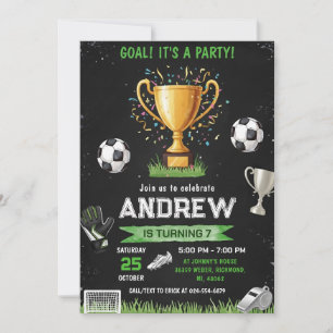 Personal Soccer Birthday Invitation