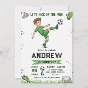 Personal Soccer Birthday Invitation