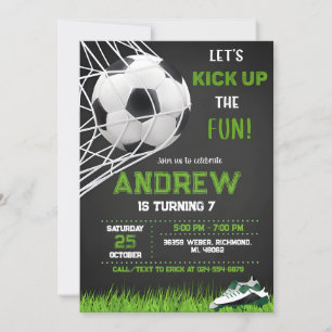 Personal Soccer Birthday Invitation