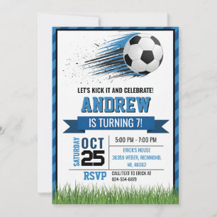 Personal Soccer Birthday Invitation