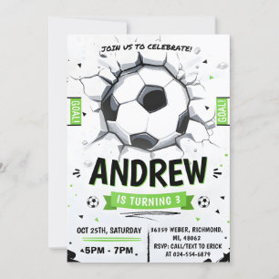 Personal Soccer Birthday Party Invitation