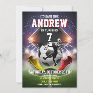 Personal Soccer Birthday Printable Invitation