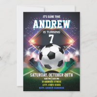 Personal Soccer Birthday Printable Invitation