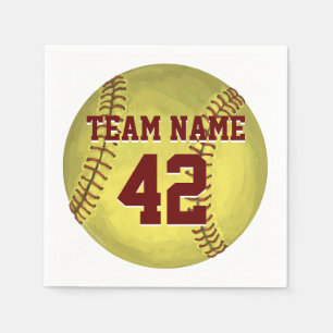 Personal Softball Art Napkin