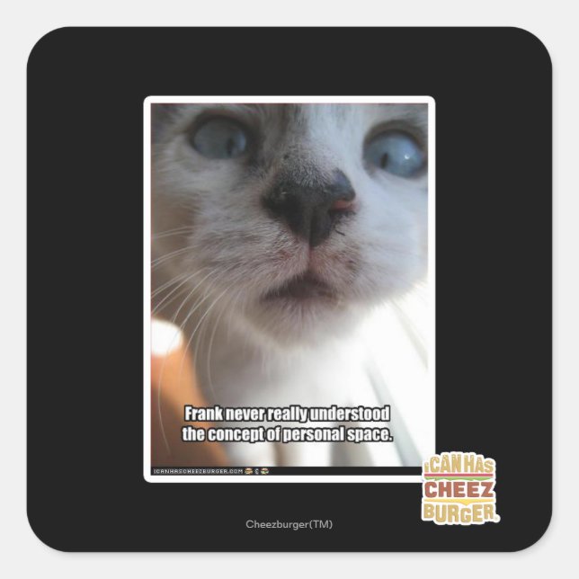 Personal Space Square Sticker (Front)