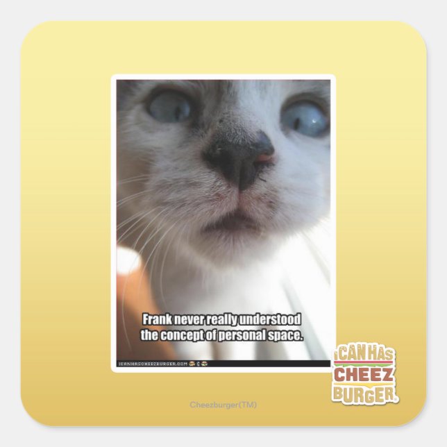 Personal Space Square Sticker (Front)