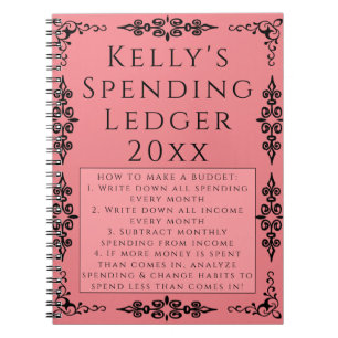 Personal Spending Ledger Elegant Budget Notebook