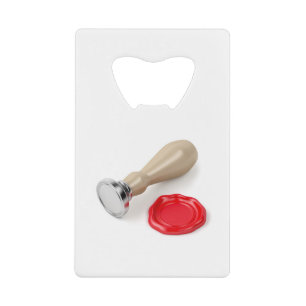Personal stamp and red wax seal