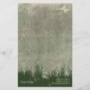 Personal Stationery Letterhead, Live Laugh Love